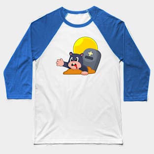 Mole Halloween Grave Baseball T-Shirt